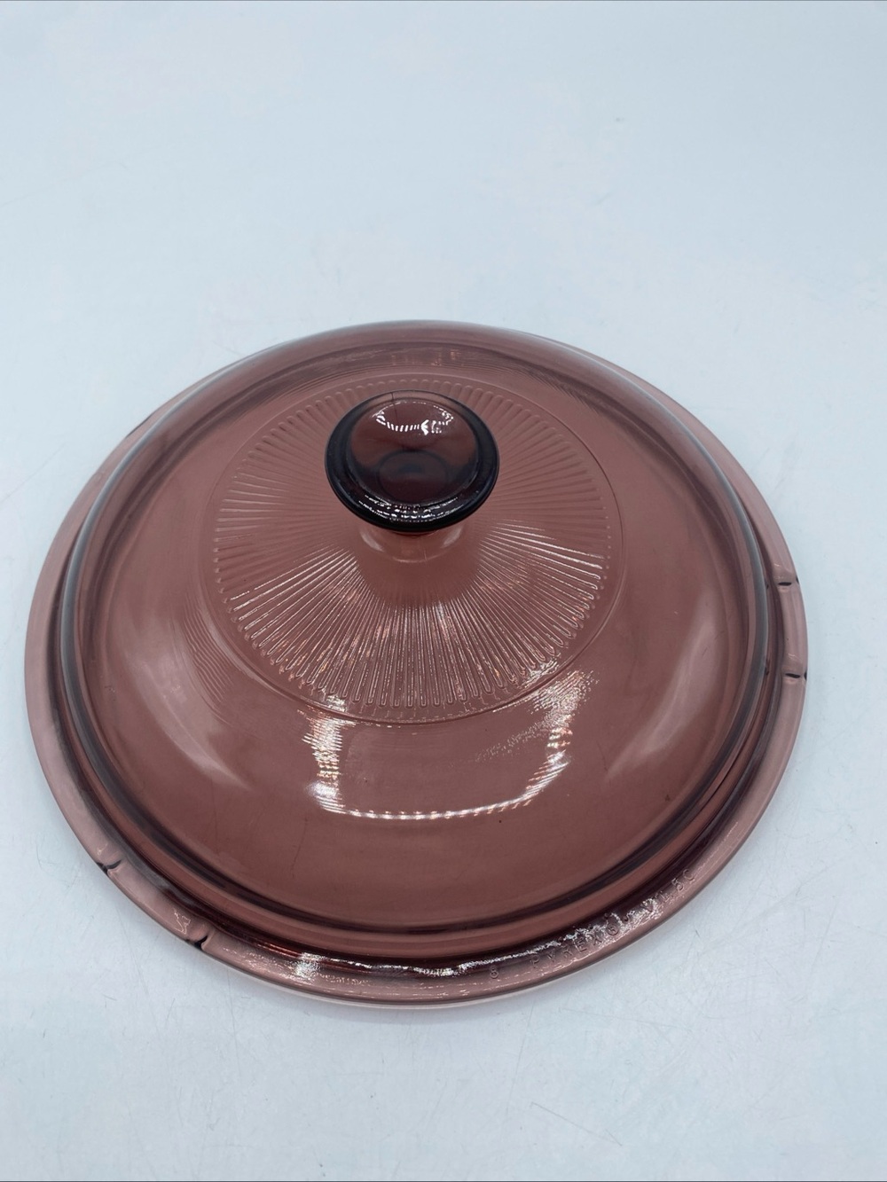 Pyrex Corning Vision V15C V-1-5C Cranberry Replacement Glass Lid 7”